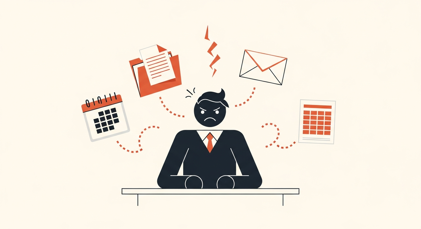 Disconnected accounting firm software tools creating manual workflow chaos